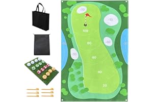 RIANPESN Golf Chipping Mat, Golf Battle Royale, Golf Training Mat, Golf Hitting Mat,chip And Stick Golf Game Mat With 16 Golf Balls,Golf Games Set