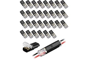 unillea 30 Pièces de Connecteurs Câbles 2 pôles, Connecteurs Étanche et Résistants à la Chaleur, 18-24 AWG, pour Voitures, Camions, Kayaks et Bateaux