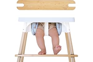 Nibble and Rest Woodsi Footsi Highchair Footrest for IKEA Antilop, Height Adjustable, Made from Maple Wood