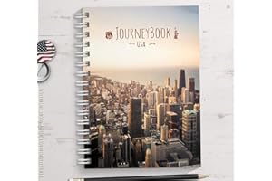 ‎KIPITAN Kipitan Reisetagebuch USA/Amerika zum selberschreiben oder als Abschiedsgeschenk - DIN A5 mit animierenden Aufgaben und Challenges und Reise-Zitaten