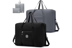 SPAHER Borsone 55x40x20 Borsa Bagaglio a Mano Borsa Viaggio Lufthansa Tui Airways 45L Travel Duffle Bag Pieghevole Borsa Palestra Borsa da Viaggio Borsa a Mano Borsa da Cabina