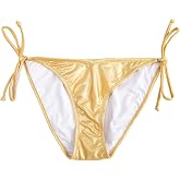Basic Bikini Altı Yanları Bağlama Detaylı Dokulu Normal Bel