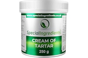 ‎SPECIAL INGREDIENTS Special Ingredients Weinstein Backpulver (Kaliumtartrat) - Premium-Qualität, geeignet für Veganer, GVO-frei, glutenfrei (250 g)