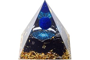 Mlysnd Pirámide Orgonita, Piramides de Energia Orgonita, Meditación Sanadora Con Reiki Piramides de Energia, Adorno de Mesa Casero Para Meditación 5cm