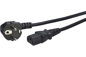 Amazon Basics Cable de alimentación, 0,9 m, Negro