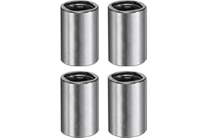 sourcing map 4Pcs LM4UU Linear Bearing 4mm Bore 8mm OD 12mm Length Linear Ball Bearings Double Side Rubber Sealed Bearing Steel for CNC Machine 3D Printer Food Packaging Machine