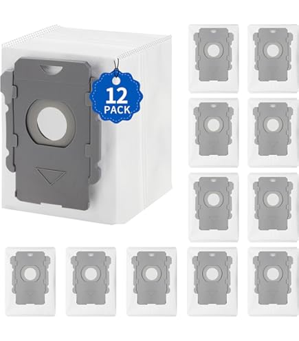 Lot De 12 Sacs Aspirateur De Rechange Pour IRobot Roomba I3, I4, I7, I8, S9+, J7+ - Capacité 3L, Non-tissé Haute Qualité, Fermeture étanche