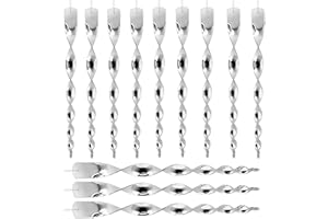 Tuofang 12 Pezzi Repellente per Uccelli Riflettente, Uccelli Scare Barre Ornamentali, 30cm Spirale Dispositivo Deterrente, per Casa e Giardino per Prevenire Danni alle Piante Parte degli Uccelli