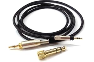 Flower Mall Audiokabel für Sennheiser-Kopfhörer HD595 / HD598 / HD558 / HD518, 1,2 m