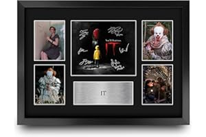 HWC Trading IT Chapter 1 Gifts Printed Signed Autograph Presentation Display Montage for Movie Memorabilia Fans - A3 Framed