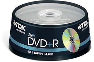 TDK T19443 16x DVD+R - Cakebox 25 Pack