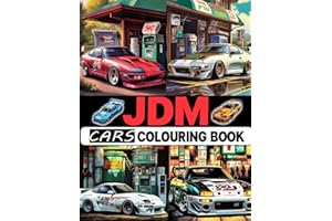 JDM Cars Colouring Book: 50 Illustrations of Japanese Cars & Classic Car for Adults & Kids