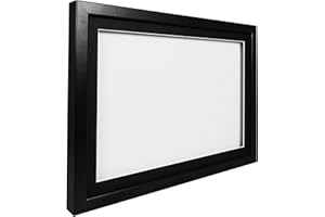 Vivarti Truebox 3D Shadow Display Picture Frame (A3 Size, 29.7 x 42 cm) Black Frame, Black Mount, White Backing Card. Portrait or Landscape Photo Frame with Wall Mounted Hook