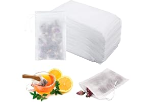 600 stycken tomma tepåsar, lösa tepåsar för te 7 x 9 cm engångs tepåse för te, blomma, kaffe, kryddor, etc. (7 x 9 cm)