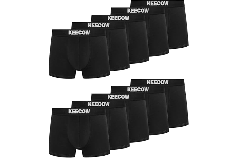 Mens Boxers Shorts 10 Pack, No Itchy Labels Cotton Comfortable Underwear Trunks Underpants(S-4XL)