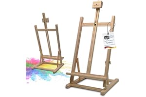 Artina Cavalletto pittura da tavolo per dipingere Sydney in legno massello di pino - per uso artistico hobby e studio - cavalletto professionale per dipingere - supporto tele