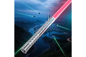 KYWLCO Lightsaber,RGB 15 Colors Metal Handle FX Light sabers,3 Sound Modes,Rechargeable Dueling Light saber for Children and Adults Cosplay Party (1 Pack Silver)