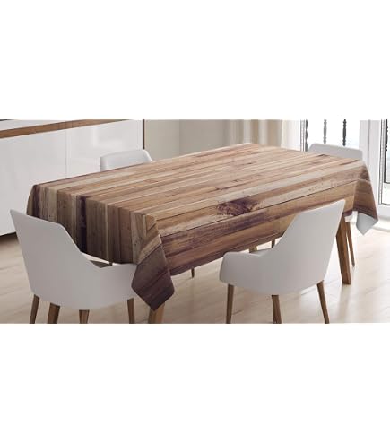 PVC Tischdecke Madeira Grau – Wachstuch, Holzoptik, Abwaschbar, Individuell Zuschneidbar
