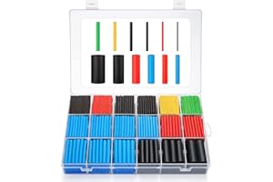 1120 Pcs Heat Shrink Tubing 2:1, Eventronic Electrical Wire Cable Wrap Assortment Electric Insulation Heat Shrink Tube Kit with Box