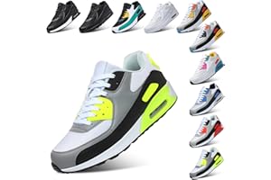 Padgene Men Women Running Shoes Sports Trainers Breathable Lightweight Sneakers Air Cushion Low Top Footwear Waking Fitness Lace up Shoes for Walking Gym Jogging Fitness Athletic Casual