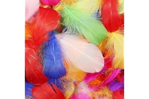 Azlanway Plumas para manualidades coloridas, 350 unidades de 8-12 cm, plumas coloridas, decoración de plumas para proyectos de bricolaje, atrapasueños, pendientes, tocado para la cabeza, decoración de