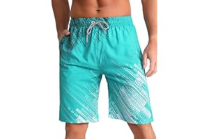 iCKER Swimming Shorts Men Swim Trunks Quick Dry Board Shorts Summer Beach Shorts with Mesh Lining