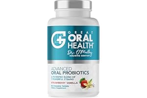 GREAT ORAL HEALTH Oral Probiotics for Mouth Bad Breath Treatment for Adults: Dentist Formulated Advanced Oral Probiotics for Teeth and Gums +BLIS K12 M18 – 60 Chewable Oral Health Probiotics Tablets -Strawberry Vanilla
