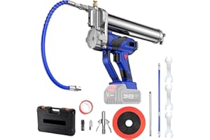AYOLOFEI Pistola Engrasadora Inalámbrica para Makita 18V Batería, Kit de Pistola de Grasa Eléctrica 10000 PSI con Manguera, Conexión Rápida, Gatillo de Velocidad Variable, Cargador, Maleta (Sin Batería)