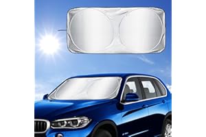 JODSEN Parasole per Parabrezza Auto,Parasole per Auto,Parasole con Blocco Visiera Pieghevole per Parabrezza Anteriore,Contro i Raggi UV Protezione dalla Polvere,Manterrà la Tua Auto più Fresca,150x70cm
