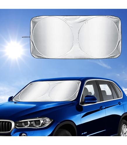 Parasole Pieghevole Universale Goodyear Per Auto E Furgone, Protezione Solare Per Parabrezza Con Ventose, Anticalore E Anti UV