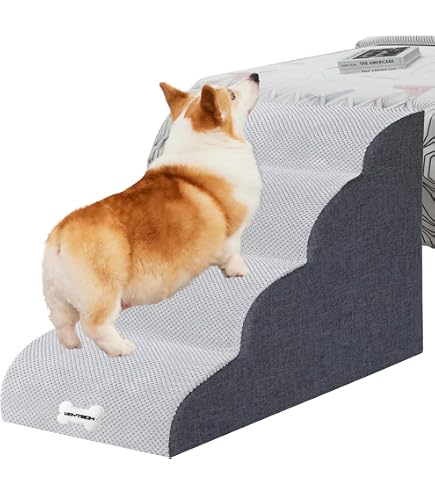 Ersatzbezug Für Hundetreppen – 3-stufig, Grau, Für Aodisman-Rampe (57x40x40 Cm)