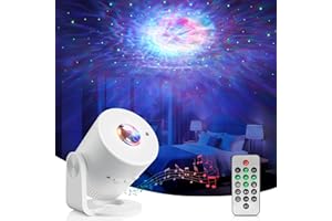 Swoieltr Proiettore cielo stellato con Bluetooth e telecomando, luce notturna a LED con timer, proiettore a stella per bambini e adulti, feste, camera da letto e home theater