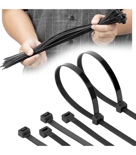 10x Extra Long Heavy Duty Cable Zip Ties – 1.5 Meter (1530mm X 9mm) – Black Nylon