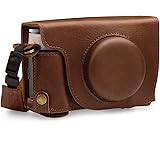 MegaGear Ever Ready Étui de Protection en Cuir Véritable avec Bandoulière Compatible avec Fujifilm X100V