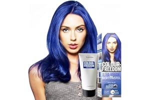 Knight & Wilson Colour-Freedom 150ml Truly Blue Semi-Permanent Hair Colour - Ultra-Vibrant Vegan Friendly Colour Mask with Shine Booster Complex - Ammonia Free Colour Lasts Up To 6-10 Washes