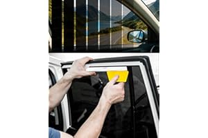 JHCHAN 5% VLT Car Window Tint Film 3 Metre Roll - Auto & Home Glass | Limo Black Privacy + UV Block | Includes Lamination Tool - شريط تظليل نوافذ