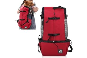 PETCUTE Dog Bag Dog Transport Bag Carry Bag for Dogs Cats Hiking Backpack Side Breathable Mesh Backpack for Large Dogs Cats up to 16.5 kg