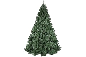 MEGASHOPITALIA Albero di natale Pino 150 180 210 240 270 CM SUPER FOLTO REALISTICO VERDE NATALE (210CM)