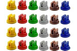 Jiehaojia 24 Sprühdüsen, 110 Grad, fächerförmige Zerstäuberdüse, Kunststoff, Polymer, Sprühdüse, Set, für Landwirtschaft, Forstwirtschaft