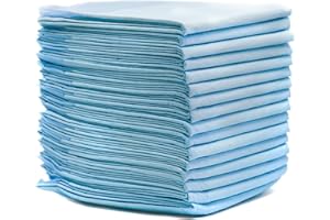 ‎A&G-HEUTE A&G-heute 50 Stück 60 x 90 cm 6-lagig Zellstoff Krankenunterlagen Blau | Wickelunterlagen | Hygiene Inkontinenzunterlagen Einmal-Unterlagen Einweg Inkontinenzauflagen | Tierunterlagen Trainingspads