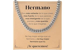 SOFIA FERRER Regalos Hermano, Colgante Hombre, Regalos Amigo Invisible, Regalo Hijo, Collar Acero Inoxidable, Regalo Personalizado Hombre, Cumpleaños, Navidad, San Valentin