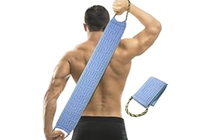 LOPHE Szelki złuszczające z włókien, peeling z powrotem do szorowania pod prysznic, naturalny środek do usuwania pleców dla mężczyzn i kobiet prysznic do głębokiego czyszczenia (Ocean Blue)