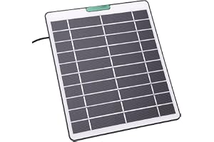 Naroote Solpanel för Pro 5S, 5W Monokristallin Solcellsladdare med 3-stiftsgränssnitt, Säkerhetskamera Solpanel för Ultra Pro