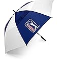 PGA TOUR 62-Inch Golf Umbrella - Windproof Double Canopy, Mens Umbrellas with Auto Open, Fibreglass Shaft, Non-Slip Handle, Velcro Straps, Rainproof Cover - Golf Umbrella Windproof