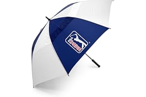 PGA TOUR 62-Inch Golf Umbrella - Windproof Double Canopy, Mens Umbrellas with Auto Open, Fibreglass Shaft, Non-Slip Handle, Velcro Straps, Rainproof Cover - Golf Umbrella Windproof