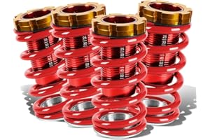 DNA MOTORING Coilover Suspension Kit Sleeves Compatible with 88-00 Civic / 93-97 Civic Del Sol / 88-91 CRX / 90-01 Integra, COIL-HC88-T11-RD