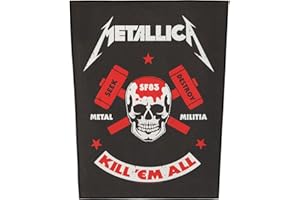 Metallica Metal Militia Back Patch Black 29x36cm