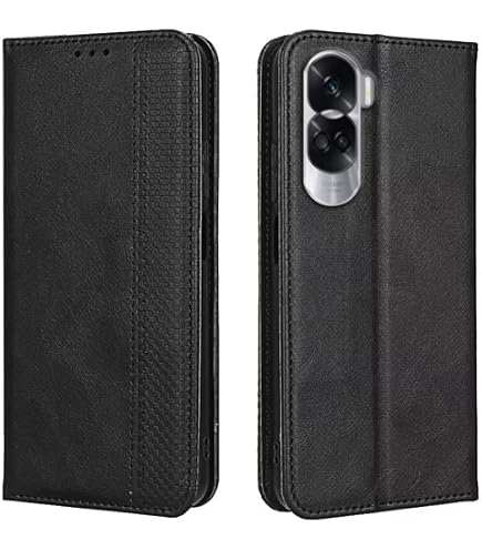 Smart Book Custodia a Libro Poket Flip Cover Case Per Honor 90 Lite Black