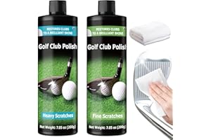 DINGSEN Golfschläger-Politur, Golf-Reinigungsset, 200 + 200 ml, geeignet für Eisen, Hölzer, Putter, Griffe