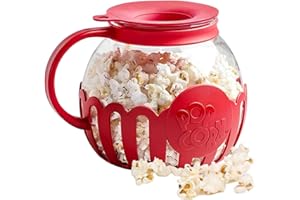 EVDZNA Machine À Pop Corn, 2,13L Microwave Popcorn Maker, Lave Vaisselle Applicable, Pot Microwave Air Popcorn Snack, Résistant à Haute Température, Ldéal pour les Fêtes et les Pique Niques